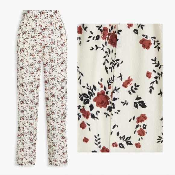 GANNI Floral-Print Crepe De Chine Straight-Leg Pants - Picture 5 of 15